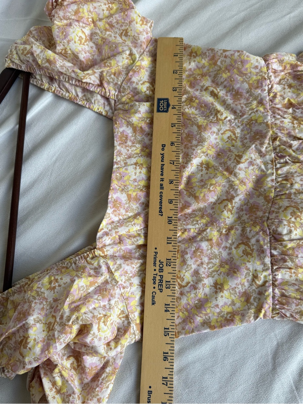 Free People She's A Dream Cream Floral Print Puff Sleeve Midi Dress 6 milkmaid - Picture 11 of 13